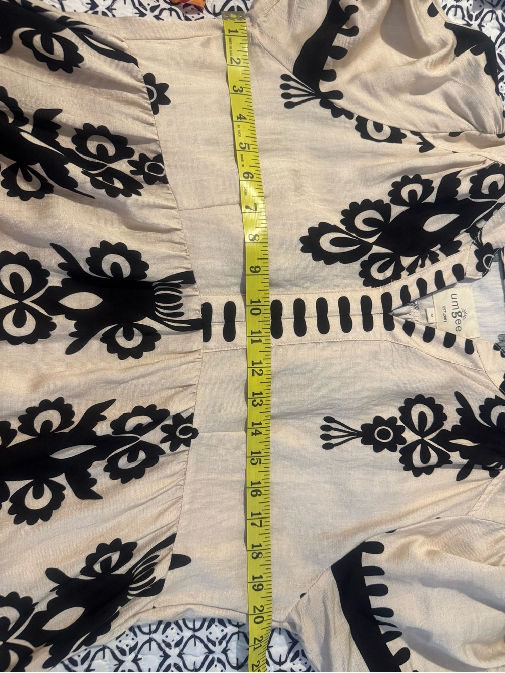 Umgee Black and Cream Midi Dress - Picture 6 of 10